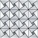 Самоклеющаяся алюминьевая плитка серебро со стразами 300х300х3мм SW-00001325