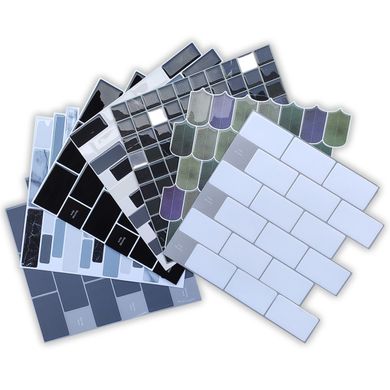 Самоклеющаяся полиуретановая плитка серо-фиолетовая мозаика 305х305х1мм (D) SW-00001194