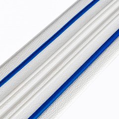 Плинтус РР самоклеющийся белый с синей полоской 2300*140*4мм (D) SW-00001811, 4 mm