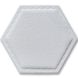 Декоративний самоклеючий шестикутник під шкіру білий 200x230х8мм (SW-00000740)