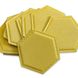 Декоративний самоклеючий шестикутник під шкіру темно-жовтий 200x230х8мм (SW-00000741)