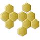 Декоративный самоклеящийся шестиугольник под кожу темно-желтый 200x230х8мм (SW-00000741)