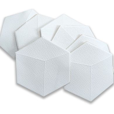 Декоративный самоклеящийся шестиугольник 3D белый 200x230х5мм (SW-00000744)