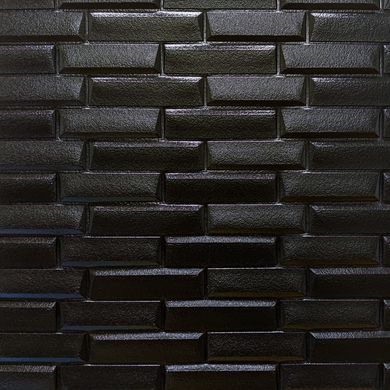 Самоклейка 3D панель чорна кладка 700x770x7мм (38) (SW-00000303)