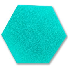 Декоративный самоклеящийся шестиугольник 3D голубой 200x230х5мм (SW-00000745)