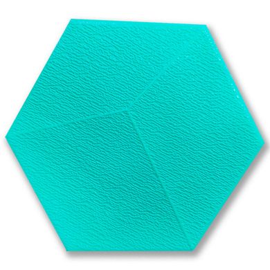 Декоративный самоклеящийся шестиугольник 3D голубой 200x230х5мм (SW-00000745)