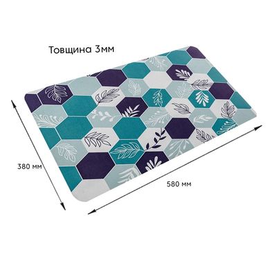 Влагопоглощающий коврик шестиугольник 40*60CM*3MM (D) SW-00001562