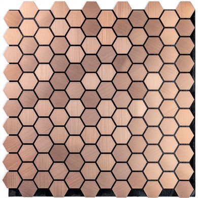 Самоклеющаяся алюминиевая плитка золотые соты 300х300х3мм SW-00001924, 3 мм