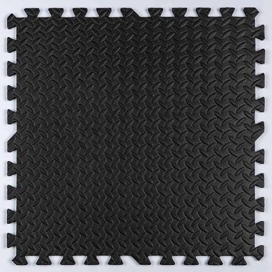 Підлога пазл - модульне покриття для підлоги чорне 600x600x10мм (SW-00001169)