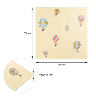 Панель стеновая 3D 700*700*4mm воздушные шары фактурная текстура (D) SW-00001972, 4 мм