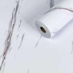 Самоклеящаяся виниловая плитка в рулоне белый мрамор с прожилками 3000х600х2мм (SW-00001285)
