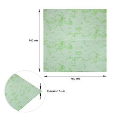 Панель стінова 3D 700х700х5мм Мармур зелений (D) SW-00002441, 5 мм