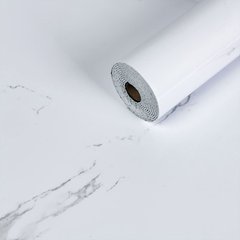 Самоклеящаяся виниловая плитка в рулоне белый воздушный мрамор 3000х600х2мм (SW-00001287)