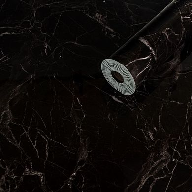 Самоклеящаяся виниловая плитка в рулоне черный мрамор 3000х600х2мм (SW-00001289)