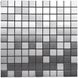 Самоклеющаяся алюминиевая плитка серебряная мозаика 300х300х3мм SW-00001167