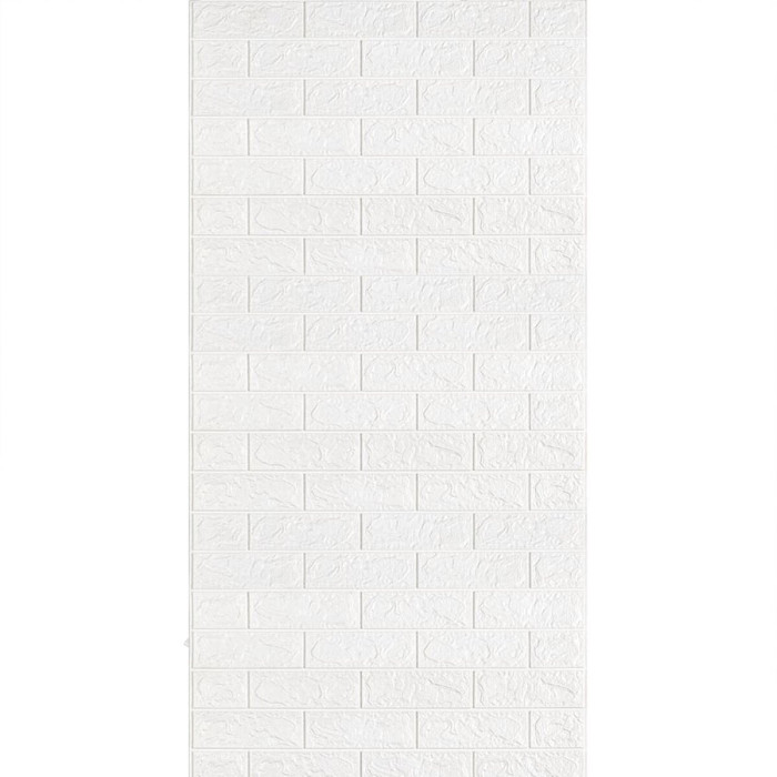 Самоклеюча 3D панель під Білу Цеглу в рулоні 3080x700x3мм (R001-3) SW-00001393