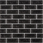 Панель стеновая 700х700х5мм Чёрный кирпич с белым SW-00001503