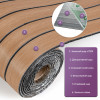Покриття вінілове самоклеюче 3D рейки Медовий Тик 600х3000х3мм SW-00002903