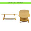Столик кавовий овальний 120х60х41,5см WOOD BROWN SW-00003363