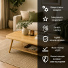 Столик кавовий овальний 120х60х41,5см WOOD BROWN SW-00003363