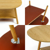 Столик кавовий овальний 120х60х41,5см WOOD BROWN SW-00003363