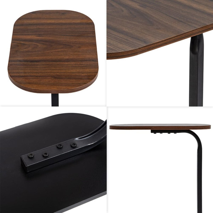 Столик приставний овальний 45х28х59см Walnut wood SW-00003367